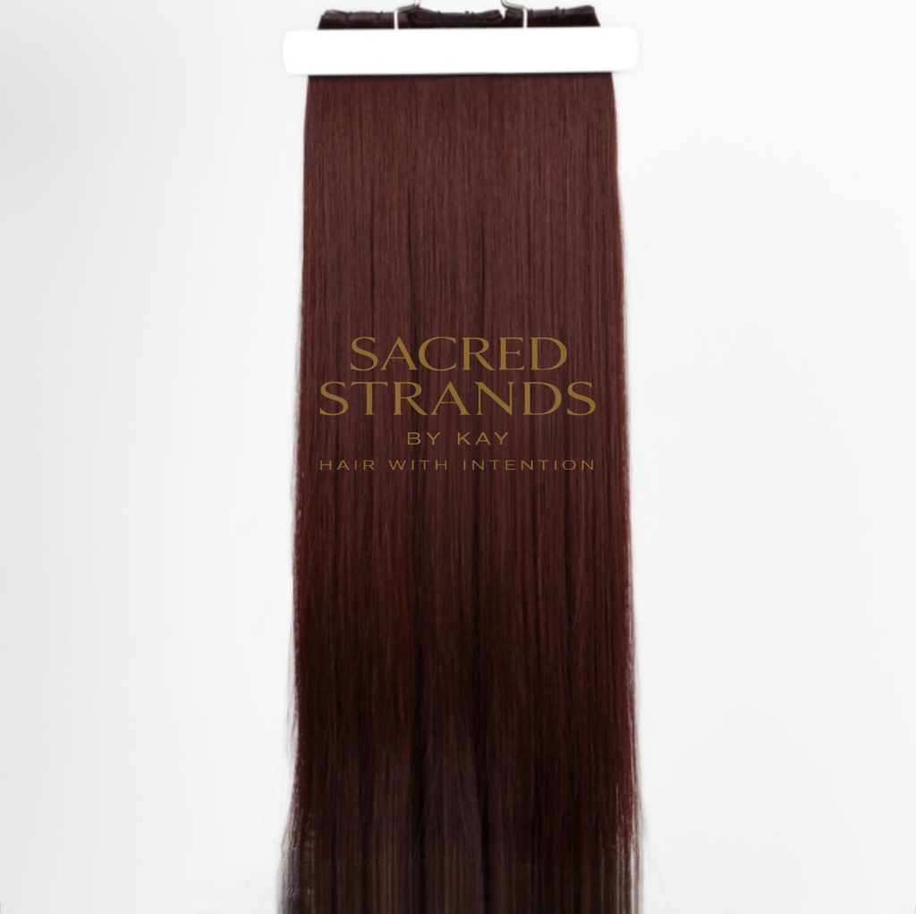 Hand Tied Hair Extensions (CRIMSON)
